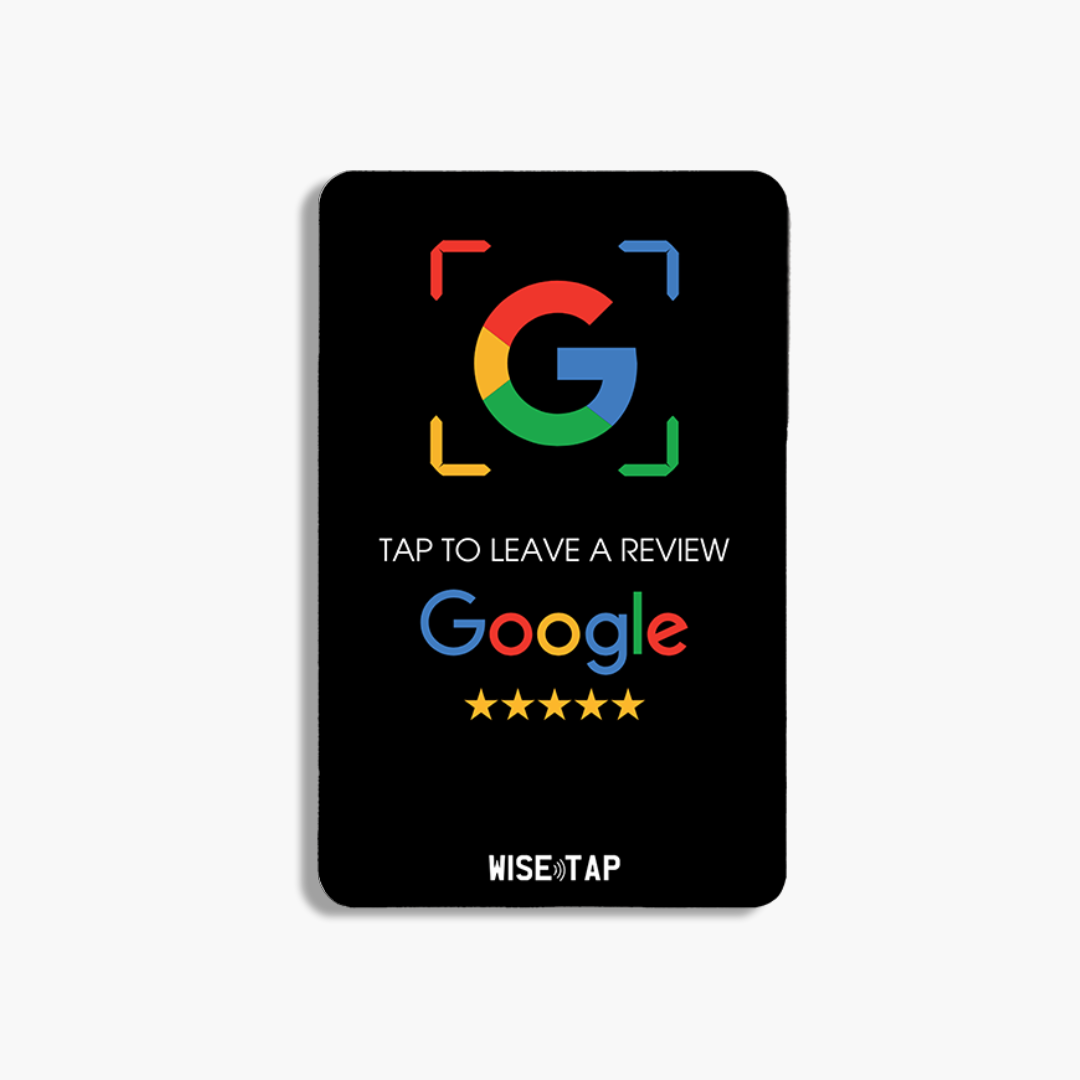 front of the google review nfc card
