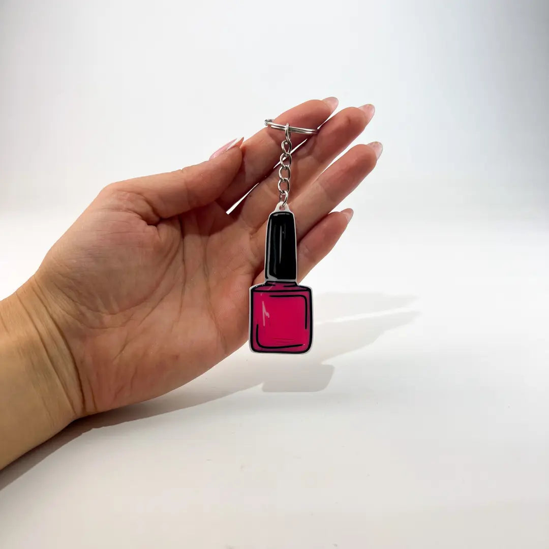 WiseTap | Pink Nail Polish NFC Keychain