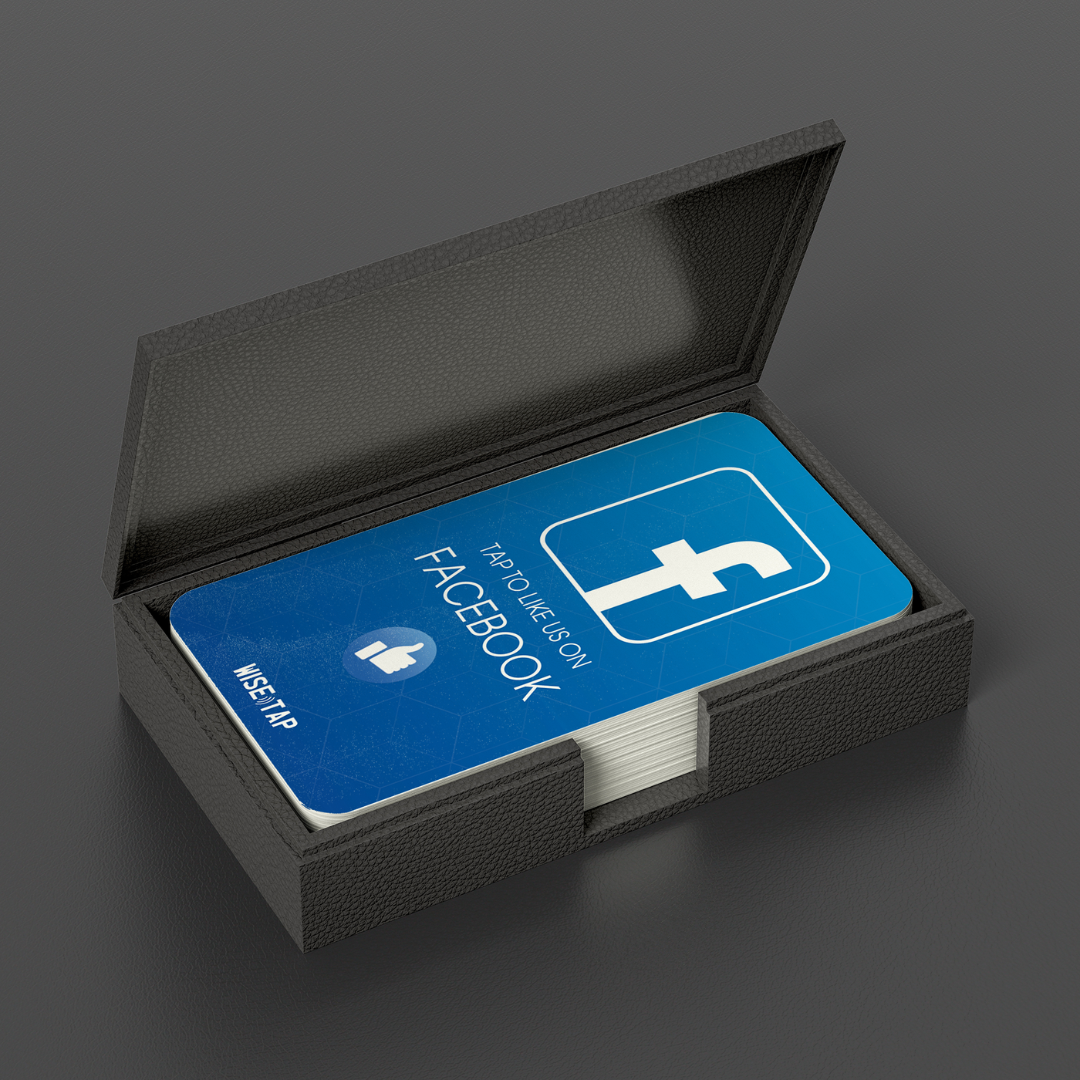 nfc facebook card in the card holder