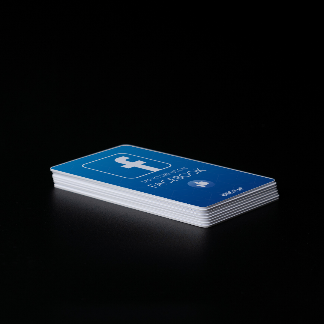 stack of facebook nfc cards