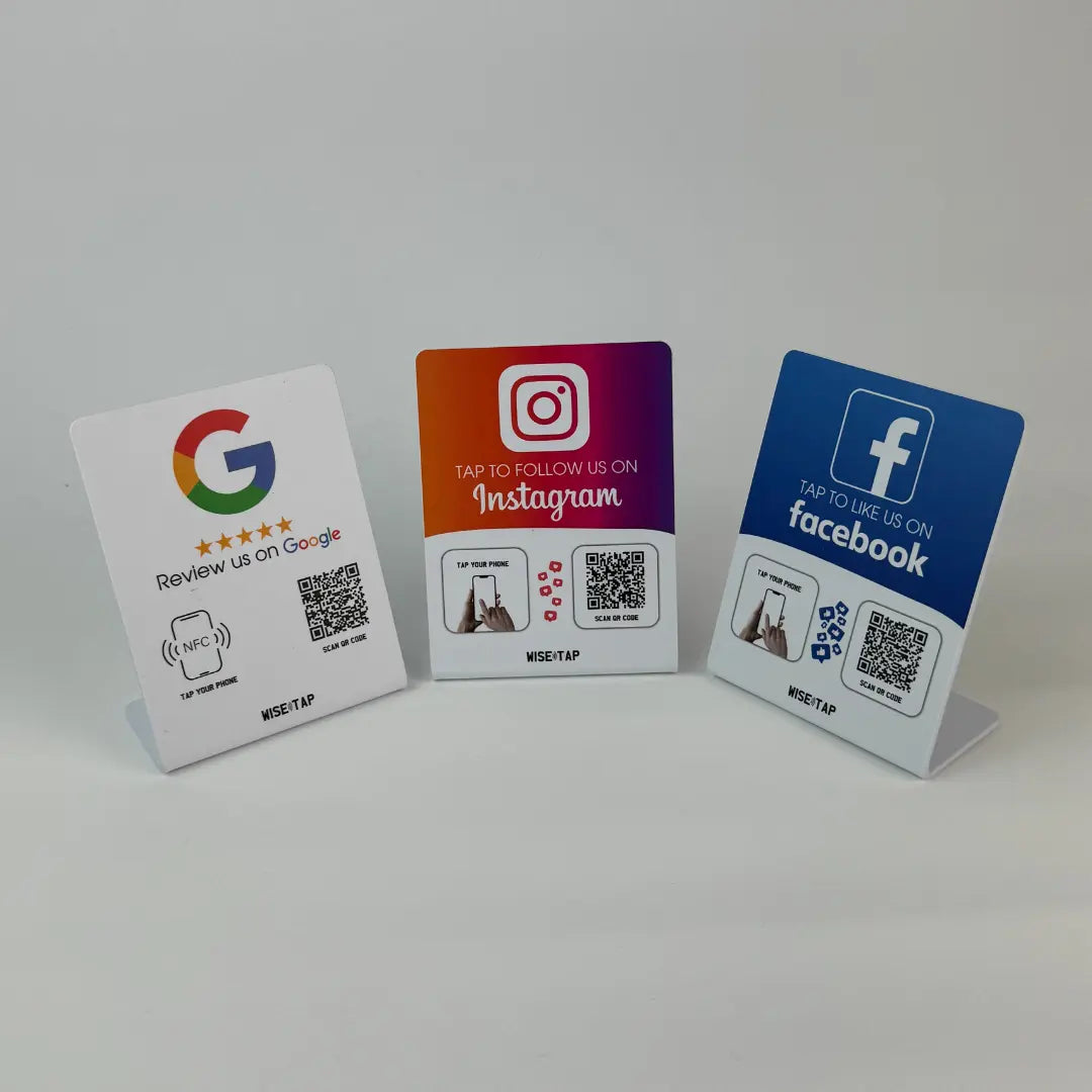 3x Pack of NFC Stands - Grow your business on all platforms at the same time