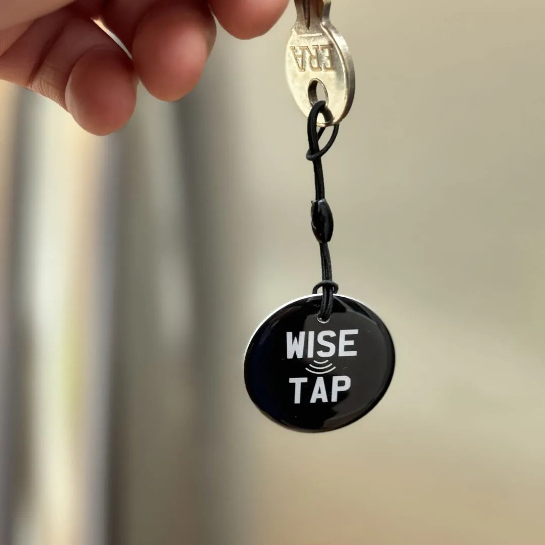 dark NFC keyring, share link with us, after tapping the nfc keyring link will open up