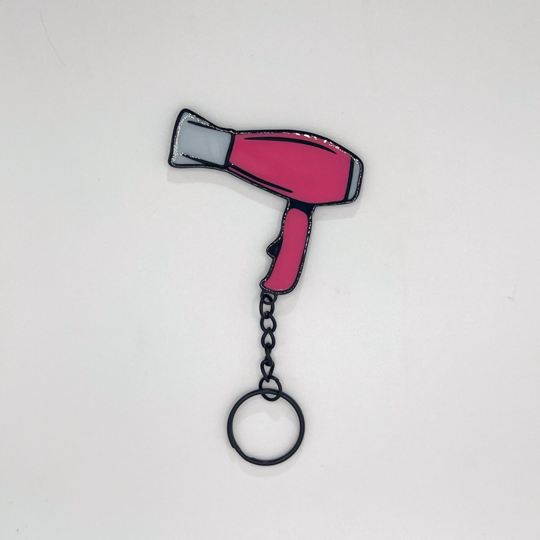 WiseTap | Pink Hair Dryer NFC Keychain