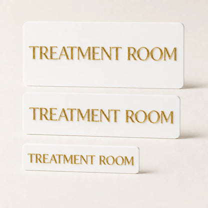 Custom 3D Acrylic Door Sign WiseTap size comparison 25 x 10, 25 x 7.5 and 18 x 6 cm