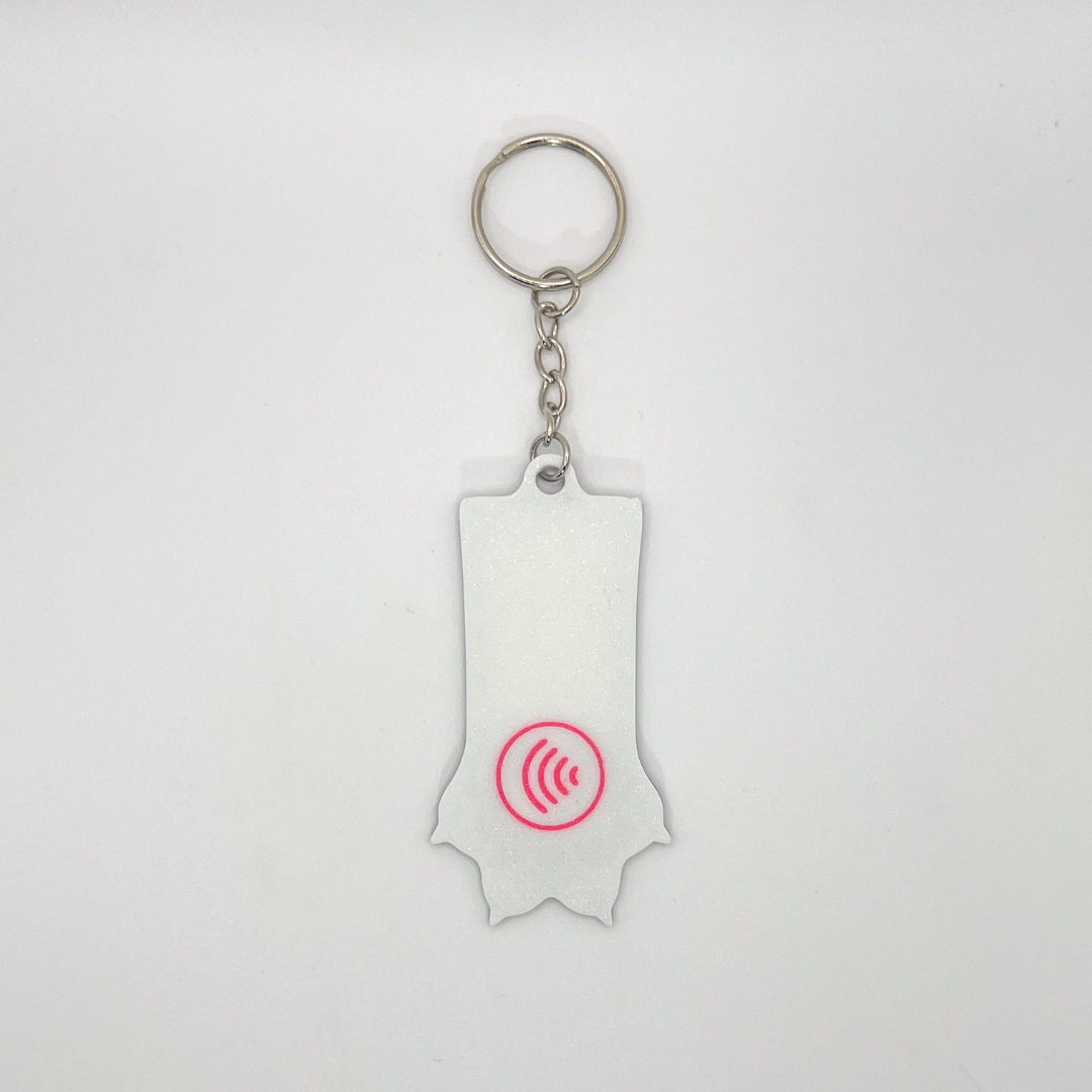 WiseTap | Pink Paw NFC Keychain