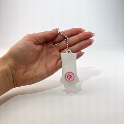WiseTap | Pink Paw NFC Keychain