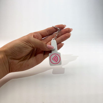WiseTap | Pink Nail Polish NFC Keychain