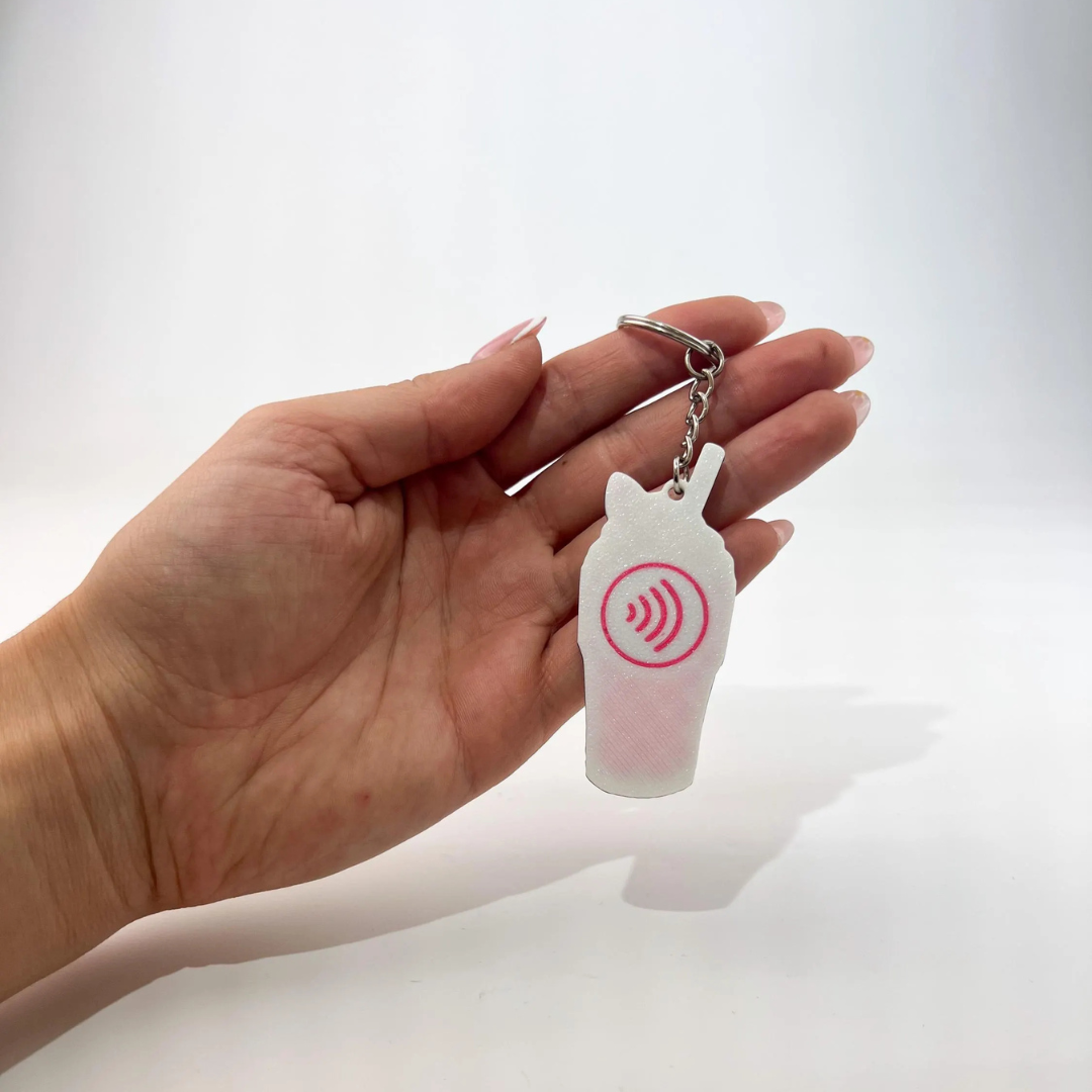 WiseTap | Pink Milkshake NFC Keychain