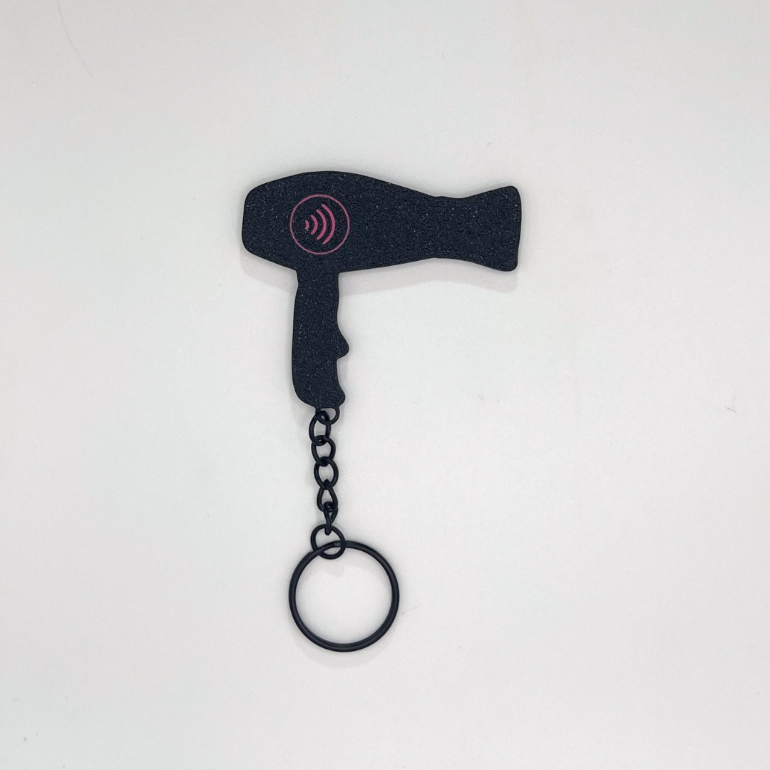 WiseTap | Pink Hair Dryer NFC Keychain