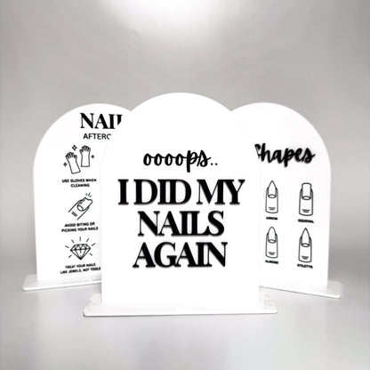 Nail Tech Acrylic Display Stand