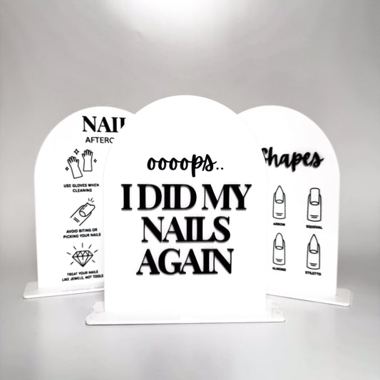 Nail Tech Acrylic Display Stand