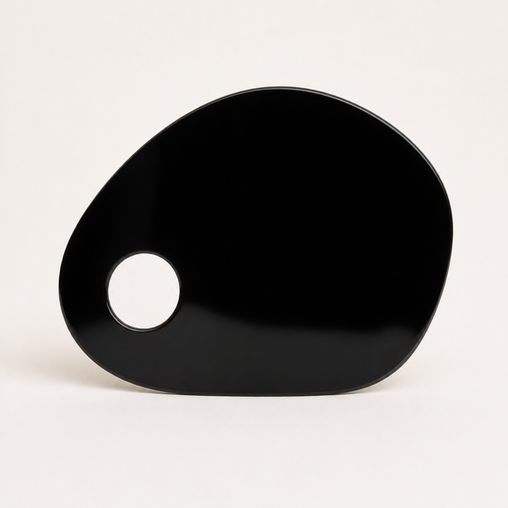 Custom Acrylic Nail Photo Prop WiseTap black glossy palette back