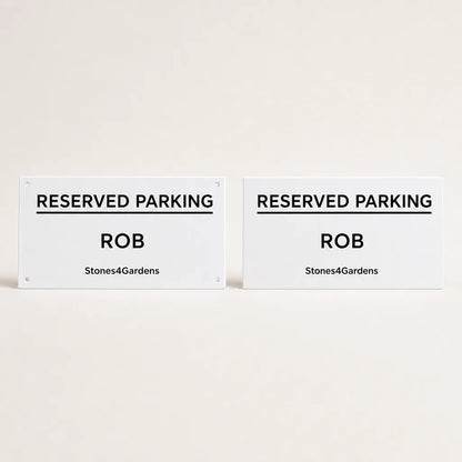 Custom Acrylic Reserved Parking Sign with and without mounting holes | WiseTap