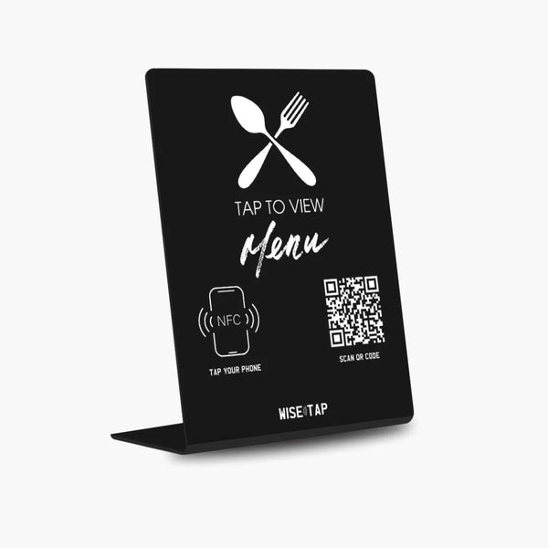 Restaurant Menu NFC Stand - Send your customers to Your restaurant menu with a single tap.